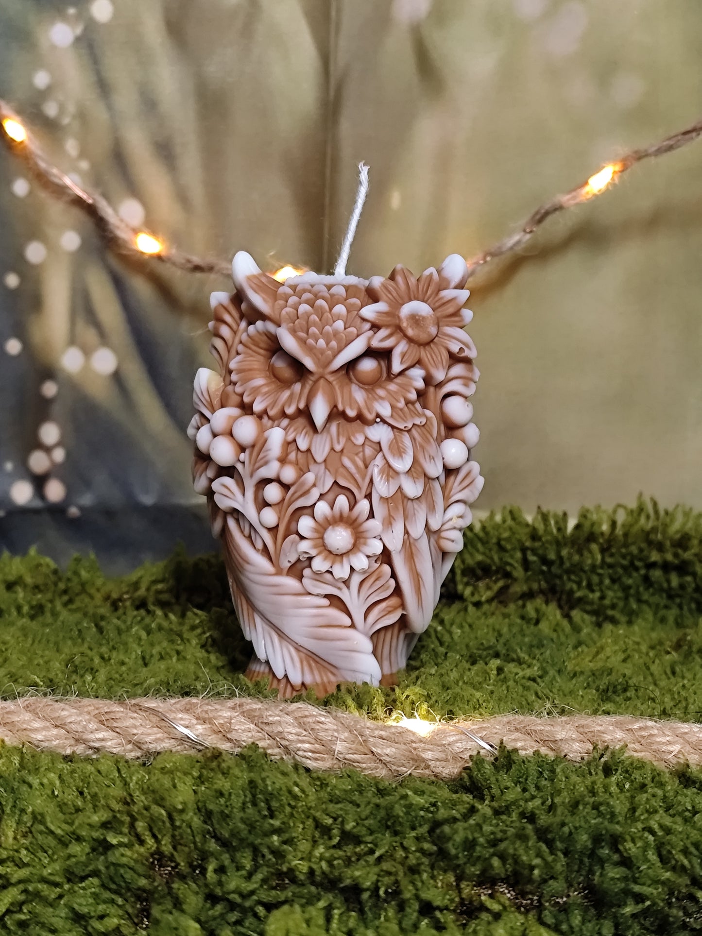 Hibou fleurs