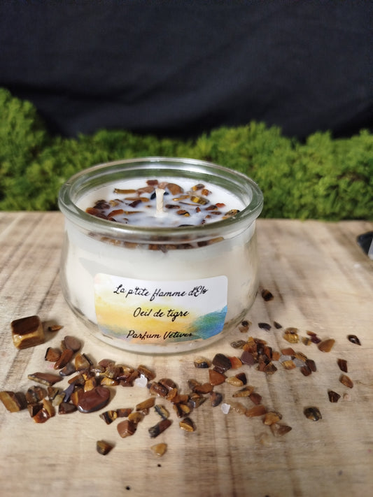 Bougies Vétiver aux pierres naturelles