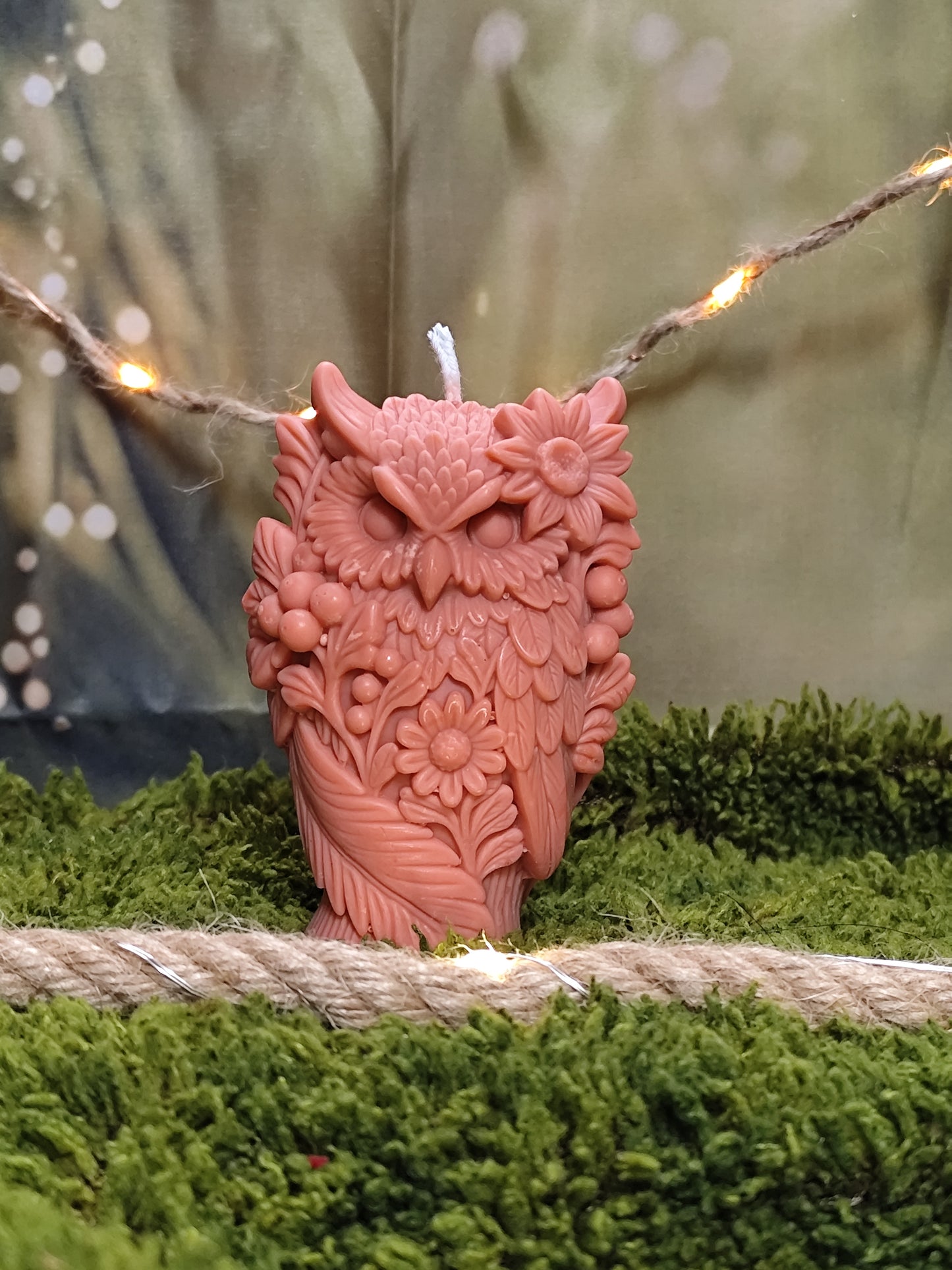 Hibou fleurs