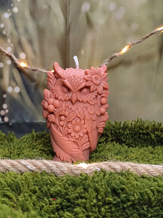 Hibou fleurs
